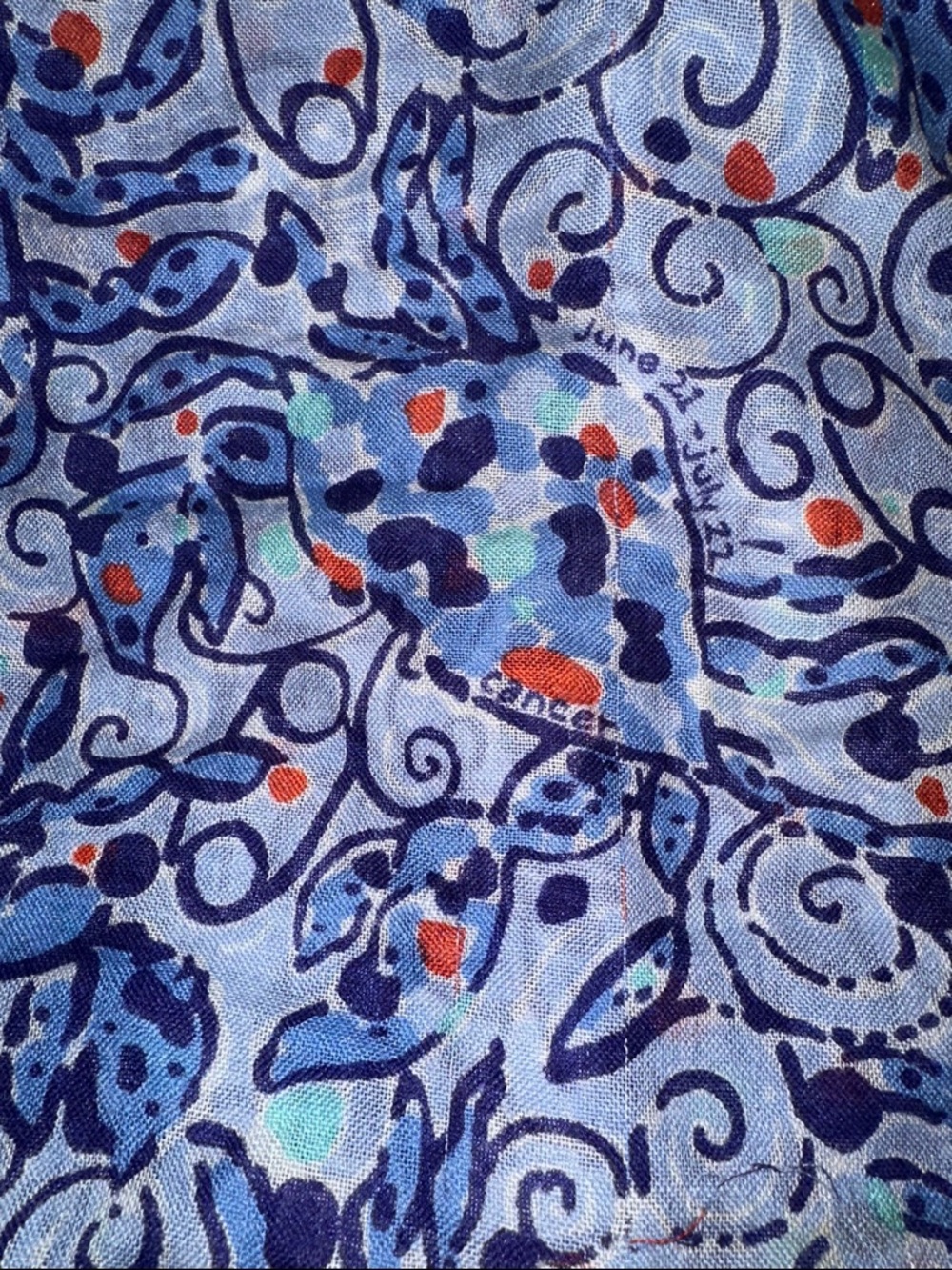 Lilly Pulitzer Zodiac Cancer Print Scarf - Picture 4 of 7